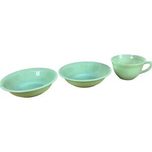 Fire King Jadeite Bowls & Cup